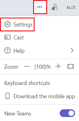 Settings button.