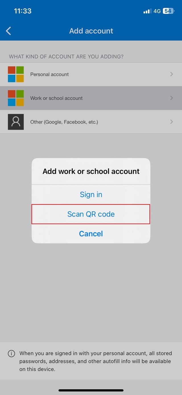 Scanning the QR Code
